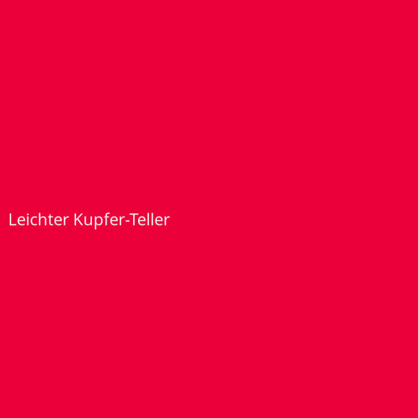 Leichter Kupfer-Teller